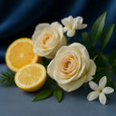 Compositie van citrusvruchten, witte rozen en jasmijnbloemen als geurtonen van de Ambielectric Star Blue Huisparfum Navulling.