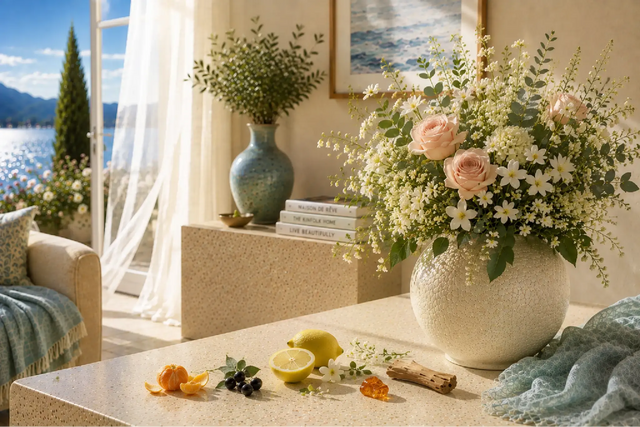 Huisparfum Blue: Een frisse citrusgeur met elegante bloemen en warme witte musk
