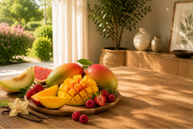 Mango huisparfum: Een tropische fruitgeur vol zonnige frisheid en zachte vanille
