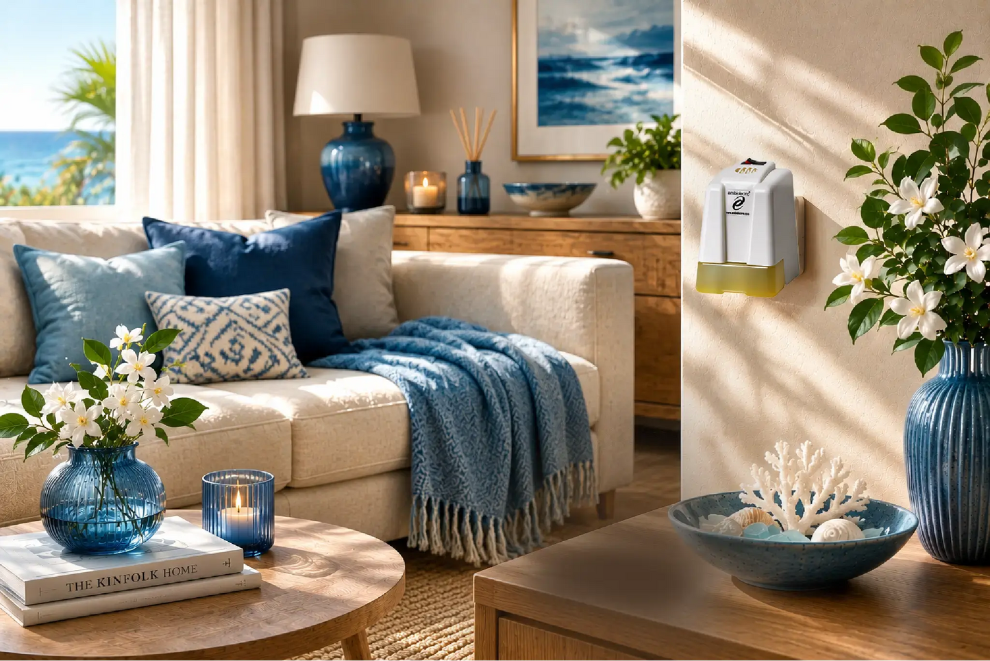 Blue home perfume – sparkling citrus with elegant flowers and soft woody notes