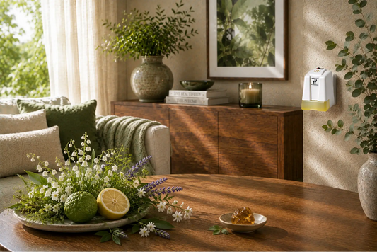 DES home fragrance - fresh citrus and lavender with warm amber and woody notes