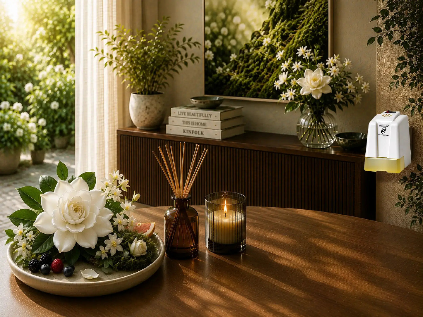 Gardenia home fragrance – elegant white florals with a fresh, green sophistication