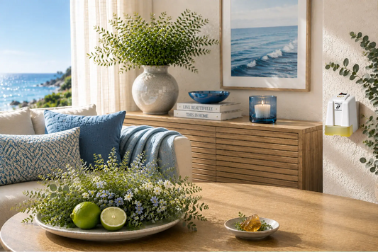 Brisa Azul home fragrance – fresh sea breeze with lime and warm wood notes